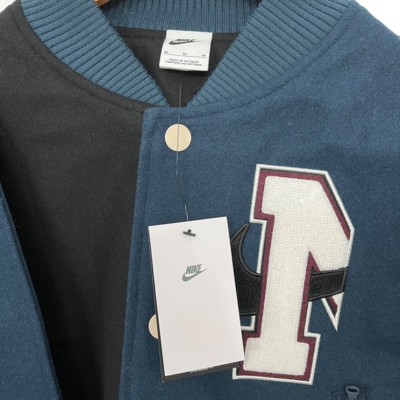 Nike x Yoon Ahn Oversized Varsity Jacket Women’s Medium Wool Blend & Leather - Picture 11 of 16